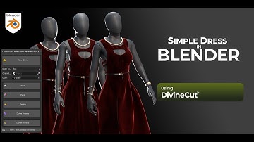 How to make a Simple 3D Dress in Blender using DivineCut : Smart Cloth Generator