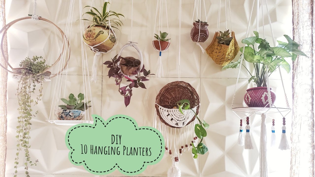 10 DIY Hanging Planters (Hindi)