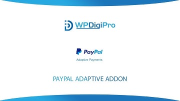 WPDigiPro PayPal Adaptive Addon Settings