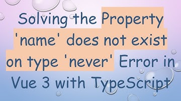 Solving the Property 