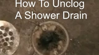 Unclogging  a Shower Drain  How to Unclog a Shower Drain