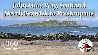 Fidra Island and Lighthouse Day 2 on the John Muir Way, Scotland (360-degree, VR Videos in Scotland)