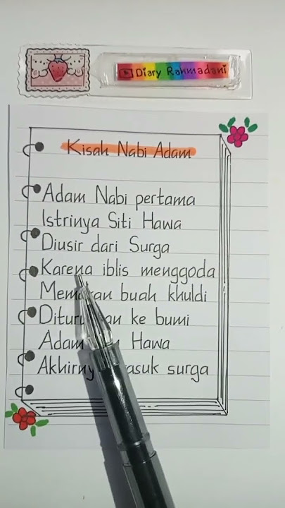 Kisah Singkat Nabi Adam #tulisantangan #belajar #tulisan #nabiadam #nabi