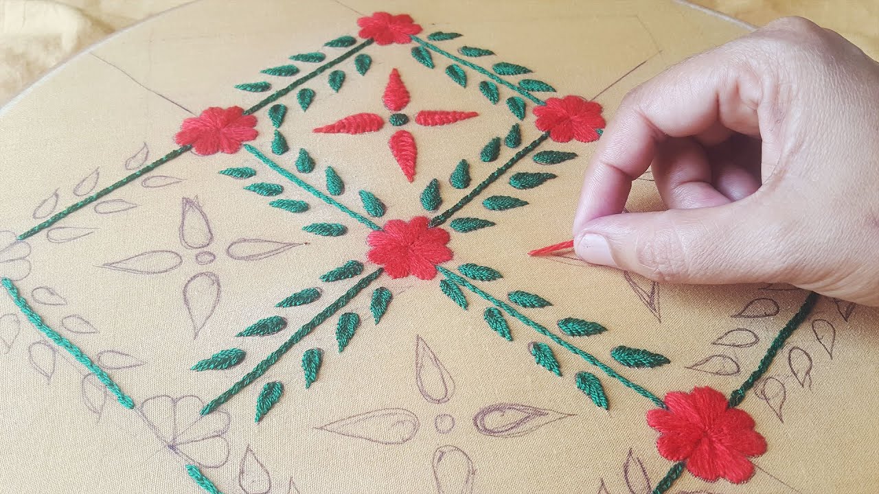 Nakshi Kantha Stitch by Hand Embroidery I সহজে যে ভাবে নকশীকাঁথা সেলাই