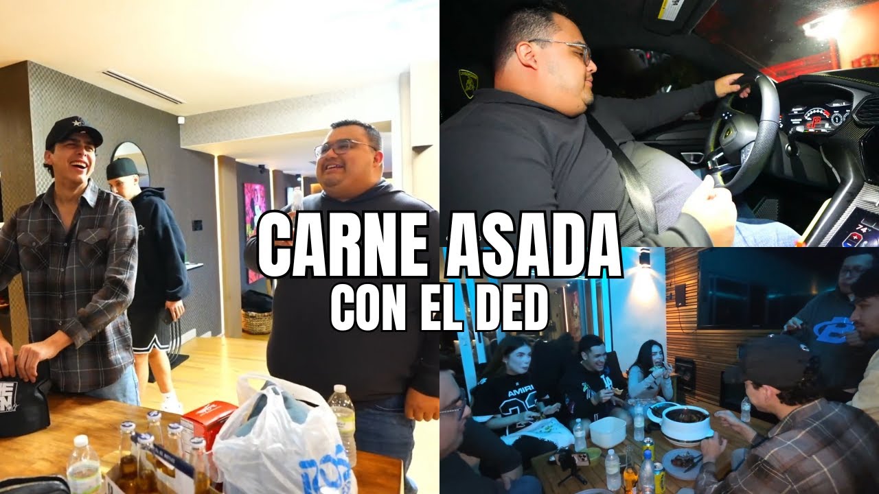 LONCHE Y WILITO CON LA CREW RECIBIENDO AL DED CON UNA CARNITA ASADA🥩🔥(DED PRUEBA LA URUS DE WILITO🚗)