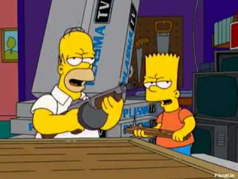 Homer and Bart mafia scene - YouTube