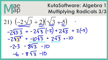 KutaSoftware: Algebra 1- Multiplying Radicals Part 3