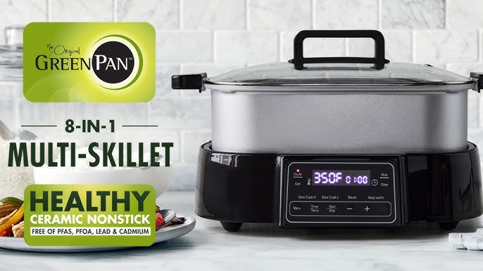 GreenPan 6-Qt Elite Slow Cooker w/ 5pc Utensil Set & Cookbook on QVC 