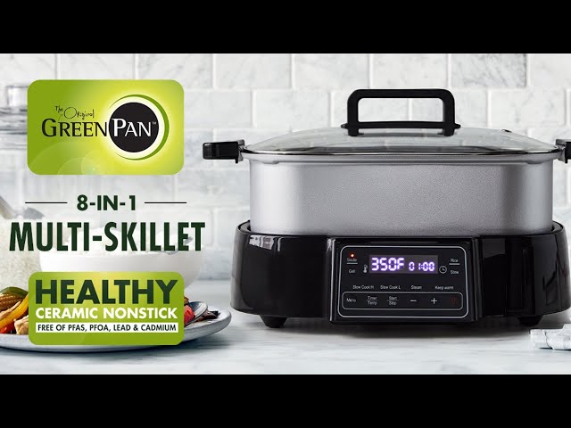 GreenPan Elite 8-in-1 Programmable 6QT Electric Slow Cooker, Dishwasher  Safe Lid & Removable Crock, PFAS-Free Healthy Ceramic Nonstick  Multi-Cooker
