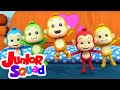 Lima monyet kecil | Kartun pendidikan anak | Junior Squad Indonesia | Bayi sajak | Prasekolah