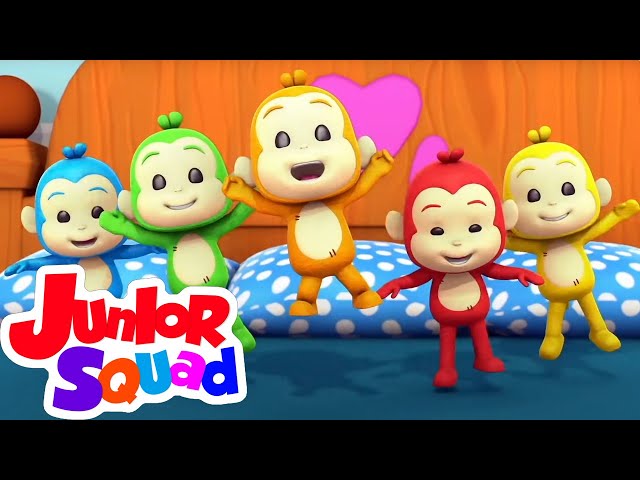 Lima monyet kecil | Kartun pendidikan anak | Junior Squad Indonesia | Bayi sajak | Prasekolah class=