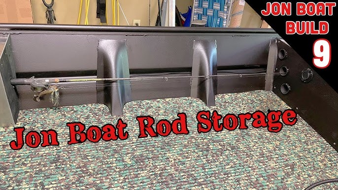 Easy and Cheap Jon Boat Rod Storage using Golf Tubes 