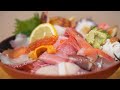 Japanese Food - The BEST SASHIMI BOWL AND SUSHI Cooking and making Seafood Bowl ASMR 木津市場 まるよし