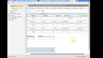 Create a Database & Table in MySQL, phpMyAdmin