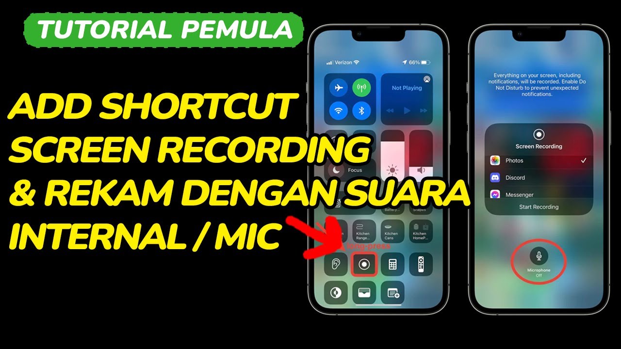 Cara Merekam Layar/ Screen Recording IPhone 6,7,8,XR,X,11,12,13,14,15