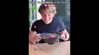 Every Food Summon In JJK Ranked By Power#jjk #jujutsukaisen #shikigami #sukuna #cursedtechniques