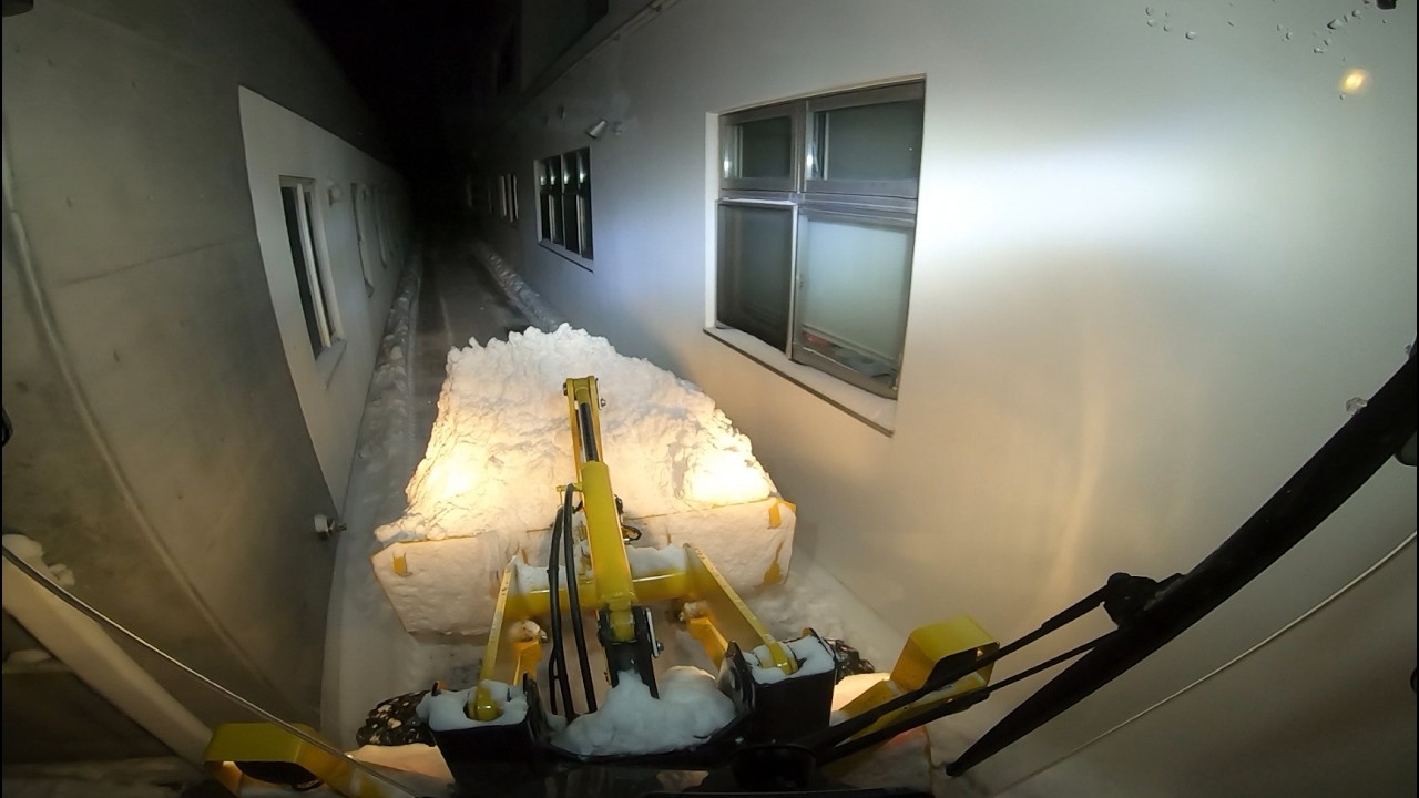 【先生来るの早！】記念すべき200回目はちょっぱやでやるいつもの幼稚園2 除雪車の車窓から 200