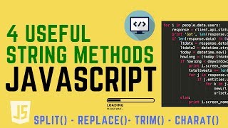 [Javascript]  4 USEFUL  STRING METHODS بلتونسي 🇹🇳