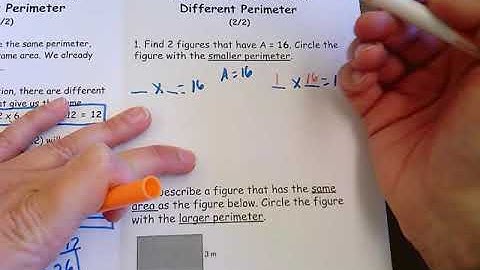 16-5: Same Area, Different Perimeter