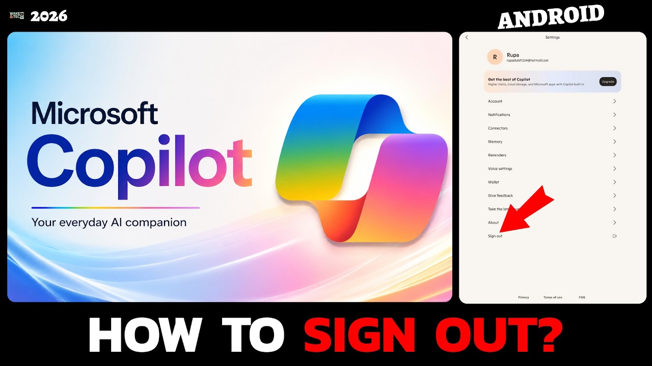 How to Sign Out of Microsoft Copilot App (2026)? - YouTube