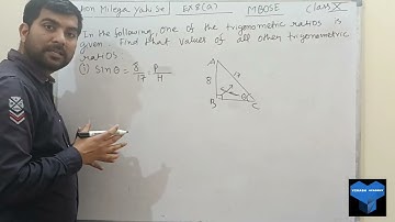 MBOSE, CLASS -10 ,MATHEMATICS, TRIGONOMETRY, EX-8(a) QUESTION NO 1-3