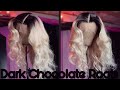 CHOCOLATE COVERED ROOTS | How To SLAY Dark Roots + Bodywave Curls 🤤🦇🍫 Ft AOB Hair
