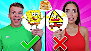 PANCAKE ART CHALLENGE! Learn How To Make Among Us Spongebob & Spiderman DIY Pancake!