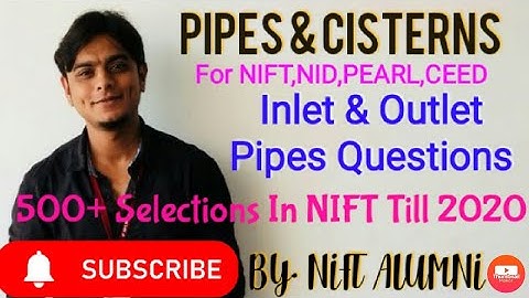 NIFT,NID,PEARL,CEED|Pipes & Cisterns(Part-2)|Inlet & Outlet Pipe Based Questions|Solve in 5 Seconds📛