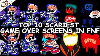 Top 10 Scariest Game Over Screens in Friday Night Funkin'