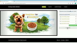 Online Pet Shop mini project in php