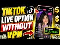 Tiktok live option without vpn | how to use tiktok live option in mobile | tiktok live option