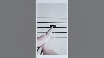 How to Draw a Minim Rest / Half Rest on stave?  #rhythm #music #musiclessons #musicsymbol #shorts