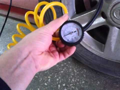 компрессор chameleon АС 270 накачивание колеса с ниппелем 235x65 R17