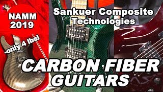 Carbon Fiber Guitars NAMM 2019 Sankeur Composite Tech only 4 lbs color choices playing samples