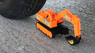 EXPERIMENT CAR vs EXCAVATOR - Crushing Crunchy &amp; Soft Things by Car!