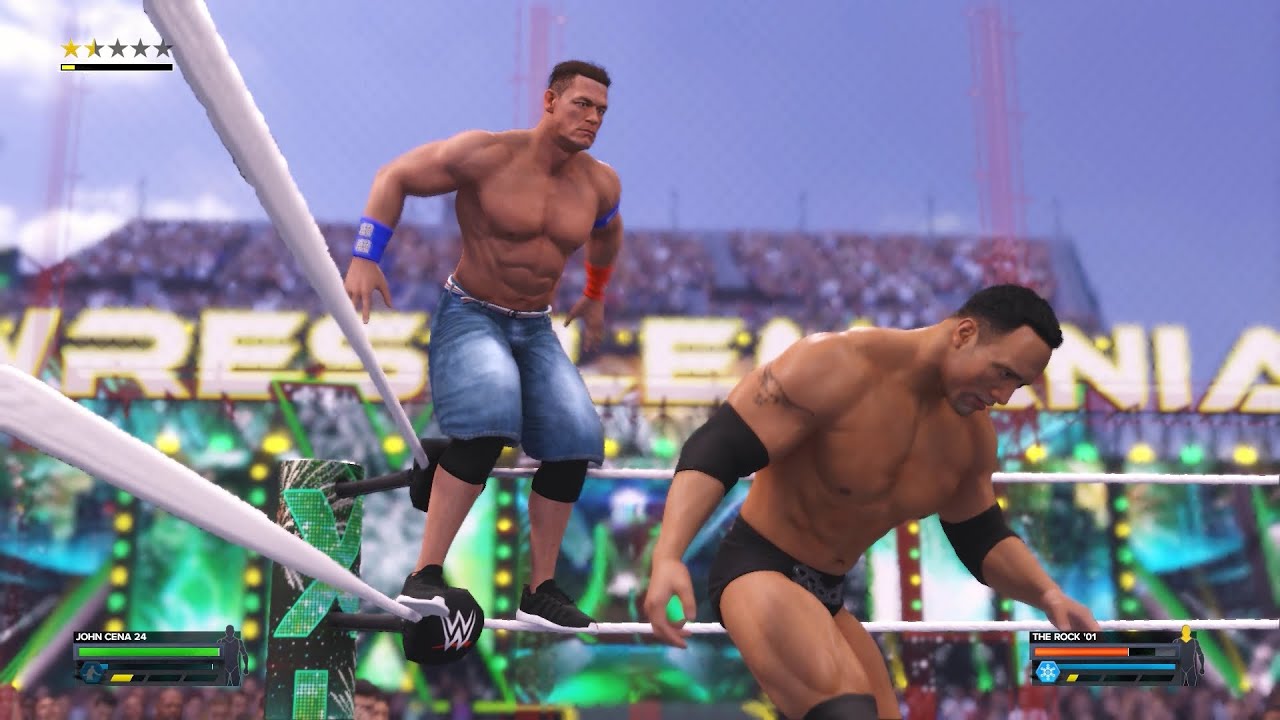 John Cena vs The Rock - Hell in a Cell Showdown on Legend Difficulty ...