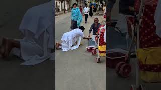 The Divine Saints Of Vrindavan Have Been Performing The Parikrama For Years. They Prostrate Themselves Thousands Of Times. Their Darshan Makes Their Lives Successful.