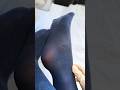 Blue Nylon Feet with Gentle Water Spray ASMR