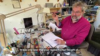 Steve Bell in the studio