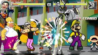 Mugen Mr. Beanpopeyebubblesdonald Duck Vs Marvin The Martiansuper Luigihomerdaffy