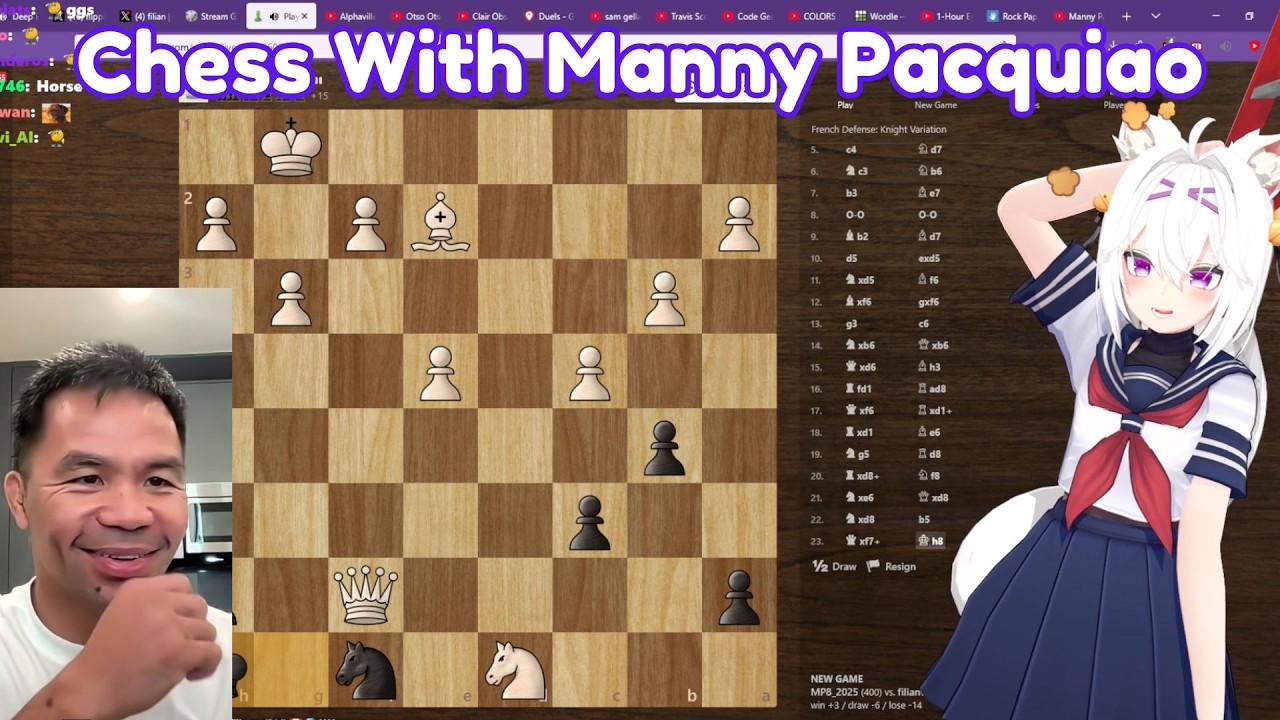 Filian Plays Chess Against Legendary Boxer Manny Pacquiao