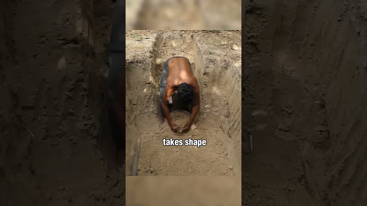 Secret Underground House In The Jungle - Built Only With Primitive Tools