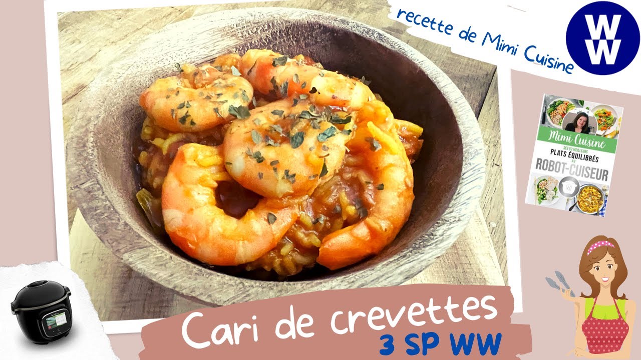 Recette Cari de crevettes avec mon Cookeo Touch 3 SP  @WeightWatchers (  @SandCookLook   )