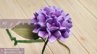 #DIY Felt Hydrangea [SIMPLE]  How to Make Felt Flowers || S Nuraeni