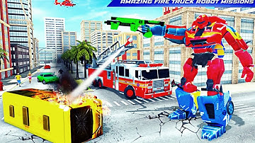 Firefighter Robot Transforming Truck Robot Games - Android Gameplays