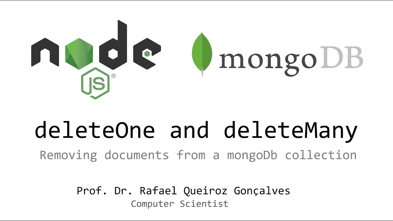 Node.Js And Mongodb - Deleteone And Deletemany