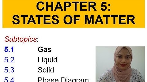 Matriculation Chemistry Lecture Subtopic 5.1 Semester 1 [Part 3]
