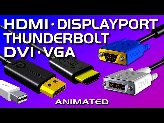 HDMI, DisplayPort, DVI, VGA, Thunderbolt - Video Port Comparison class=