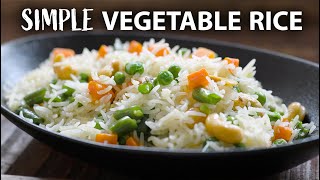 Simple VEGETABLE RICE Recipe / Pulao | Easy vegetarian and Vegan Meals! by Food Impromptu 221,797 views 2 months ago 3 minutes, 42 seconds