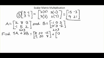 Chapter 12-2 video 1: Scalar Matrix Multiplication
